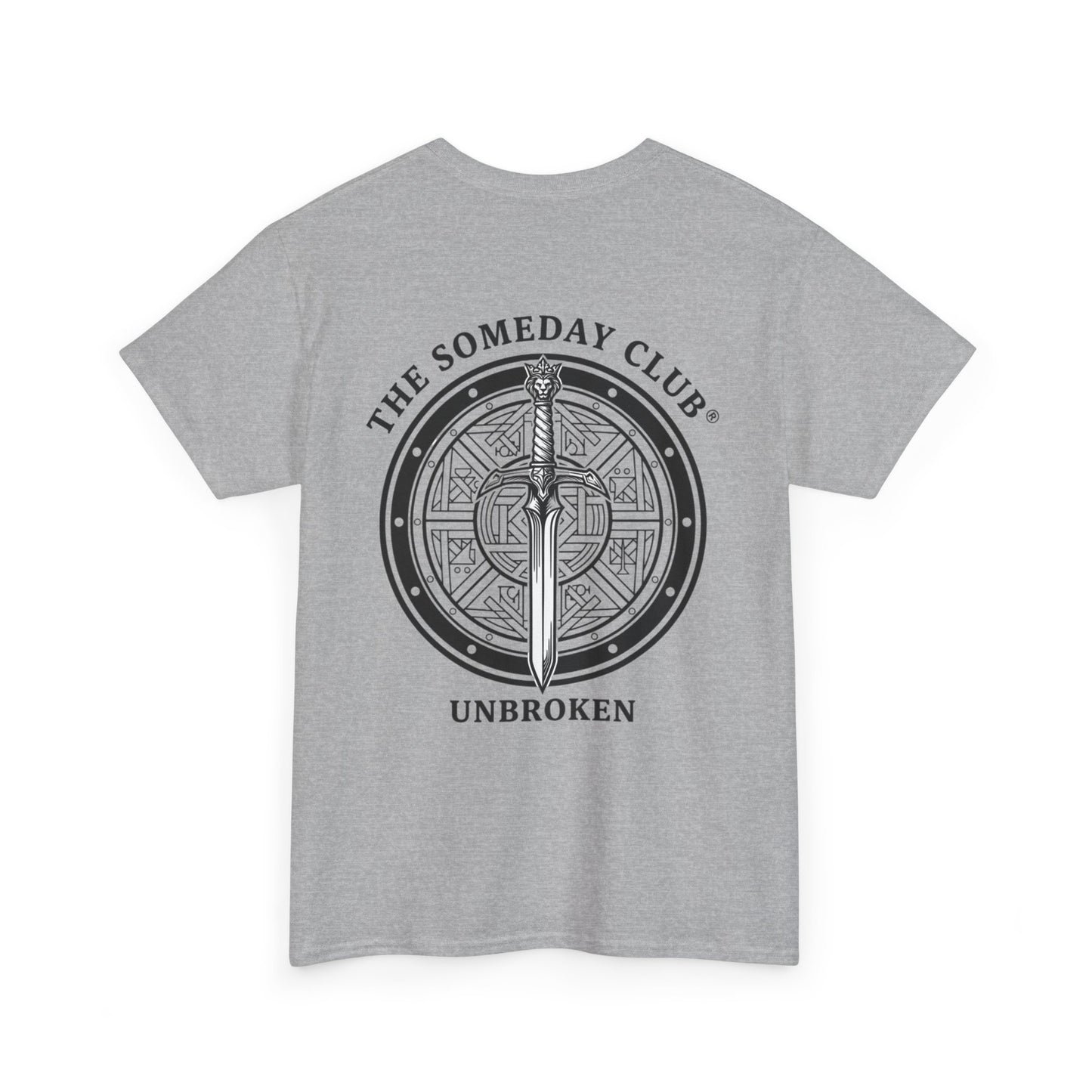 The Someday Club™ - Sword and Shield - Unisex Heavy Cotton Tee